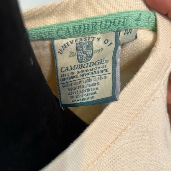 Cambridge University Women Sweatshirt Cream Medium Academia Preppy Collegiate - Picture 6 of 7
